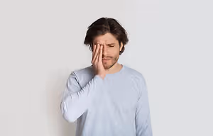 A man with a headache
