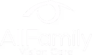 All Family Vision Care logo, featuring a stylized eye and the company name