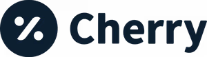 % Cherry logo on a black background