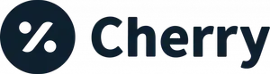 % Cherry logo on a black background