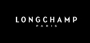 LONGCHAMP PARIS logo with a black background