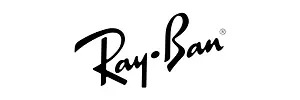 Ray-Ban logo featuring a stylized 'R' and 'B' with a registered trademark symbol.