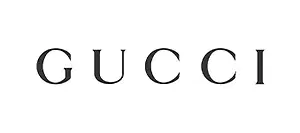 Gucci logo with a white background