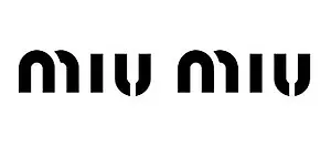 Miu Miu logo in black on a white background