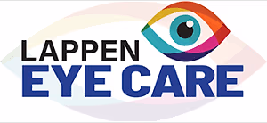 Lappen Eye Care logo with a colorful eye design