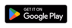 Google Play Store logo with a colorful triangle icon and white text on a black background