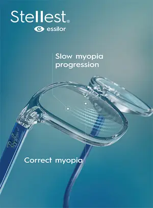 Stellest Essilor myopia glasses to slow progression and correct myopia