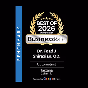 Best of 2026 award for Dr. Foad J. Shirazian, OD, Optometrist in Tarzana, California
