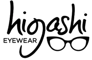 Hiogashi Eyewear logo with glasses