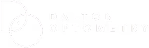 Dalton Optometry logo in white on black background