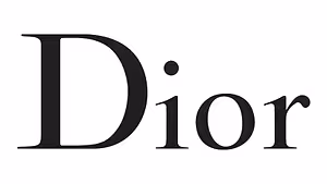 Dior logo with the letters D and R in black font