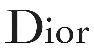Dior logo with the letters D and R in black font