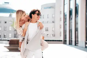 young couple outdoors