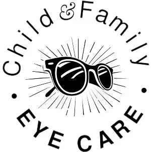 Child and Family Eye Care Logo with Sunglasses