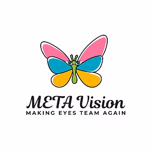 META Vision logo featuring a colorful butterfly on a white background.
