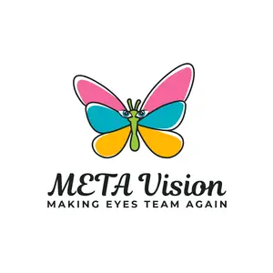 META Vision logo featuring a colorful butterfly on a white background.