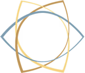 Illustration of intersecting circles with different colors and patterns