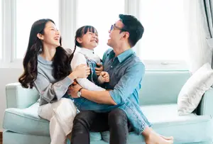 happy family with clear vision at Irvine Optometry