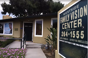 Westside Family Vision Center is an optometrists office with a sign outside
