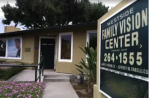 Westside Family Vision Center is an optometrists office with a sign outside