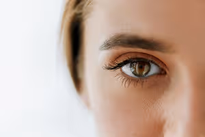 Close-up of a woman's eye and face