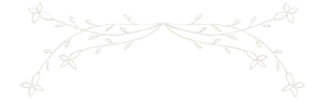 A white illustration of a curved vine with leaves on a black background.