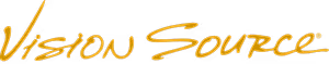 Vision Source logo featuring the text Vision Source in yellow on a black background