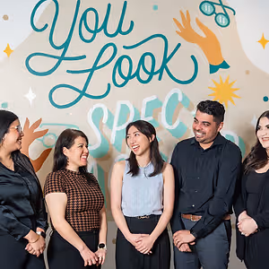 happy staff team