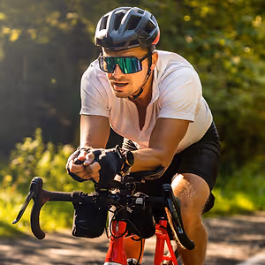 cyclist close up