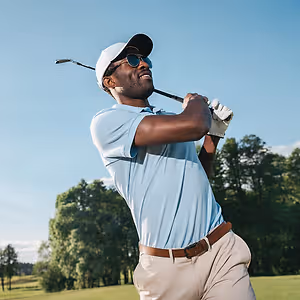 man playing golf