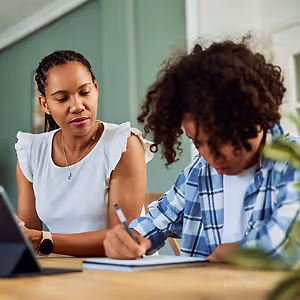 mother and son homework