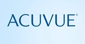Acuvue Logo on a blue background