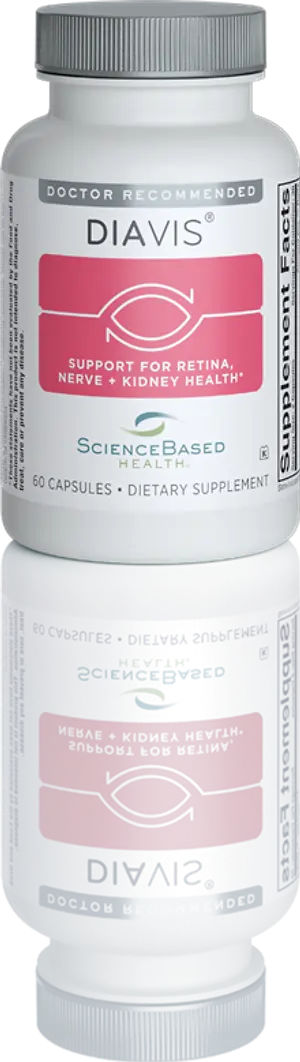 A bottle of Doctor Recommended Diavis science based health, 60 capsules, dietary supplement