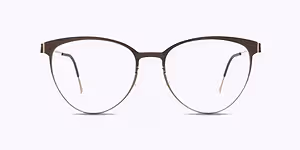 Pair of brown frame eyeglasses with clear lenses