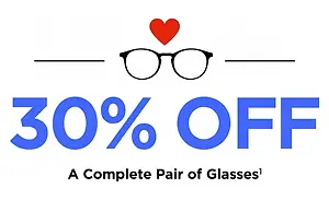 30% Off A Complete Pair of Glasses