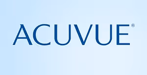 Acuvue Logo on a blue background