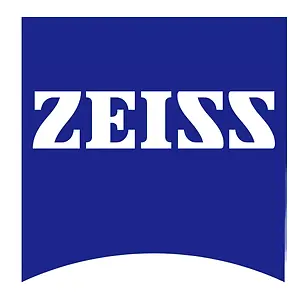 ZEISS logo on blue background